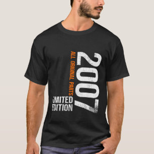 T-shirt Cadeaux d'anniversaire 18 ans Hommes Vintage 2007 