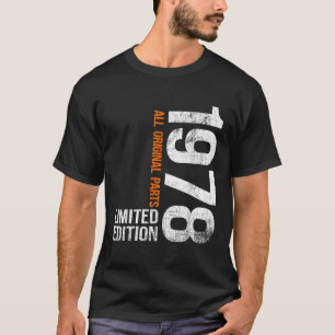 T-shirt Cadeaux d'anniversaire 48 ans Hommes Femmes 1978 V