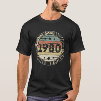 T-shirt Cadeaux d'anniversaire de 42 ans Awesome 1980 Limi