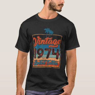 T-shirt Cadeaux d'anniversaire de 48 ans Vintage 1974 Limi