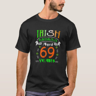 T-shirt Cadeaux d'anniversaire irlandais 69 ans Drapeau Ir