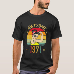 T-shirt Cadeaux D'Anniversaire vintages De 1971 Pour Les F