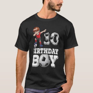 T-shirt Cadeaux de 10 ans Dabbing boy Soccer Player 10e b