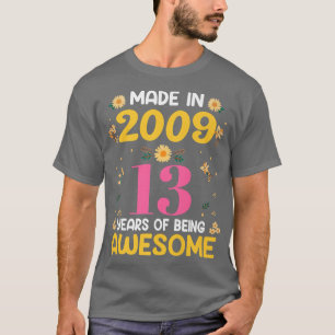 T-shirt Cadeaux de 13 ans Femmes 13e anniversaire filles f
