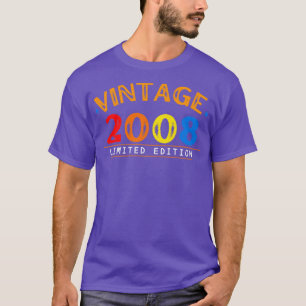 T-shirt Cadeaux de 14 ans Vintage 2008 Édition limitée 14t