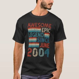T-shirt Cadeaux de 18 ans Incroyable Légende Épique Depuis