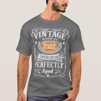 T-shirt Cadeaux de 20 ans Vintage 2002 Édition limitée 20t
