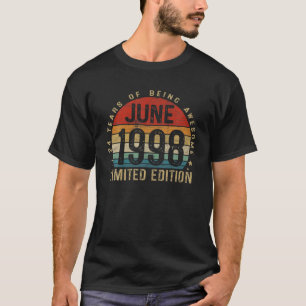 T-shirt Cadeaux De 24 Ans Juin 1998 Édition Limitée 24E B