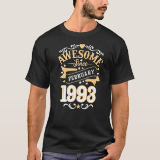 T-shirt Cadeaux De 30 Ans Fabriqués En Février 1993 30E Na