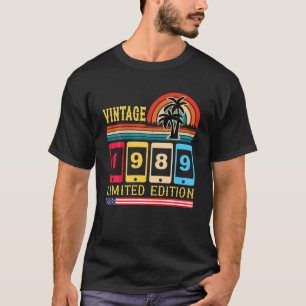 T-shirt Cadeaux de 33 ans Vintage 1989 Édition limitée 33R