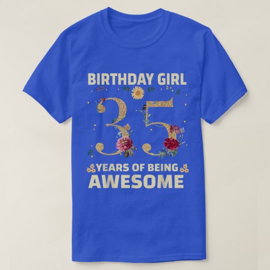 T-shirt Cadeaux De 35 Ans Pour Femmes 35E Anniversaire Flo (Design devant)