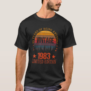 T-shirt Cadeaux de 39 ans Vintage 1983 Édition limitée 39T