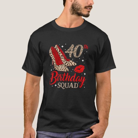 T-shirt Cadeaux de 40 ans 40e anniversaire Squad Leopard H (Devant)