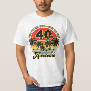 T-shirt Cadeaux de 40 ans coucher de soleil Palm