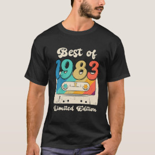 T-shirt Cadeaux De 40 Ans Meilleur De 1983 Bande De Casset