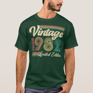 T-shirt Cadeaux De 40 Ans Né En 1982 40E Anniversaire Vint
