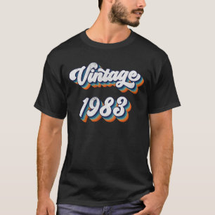 T-shirt Cadeaux de 41 ans Hommes Femmes Vintage 1983 41e n