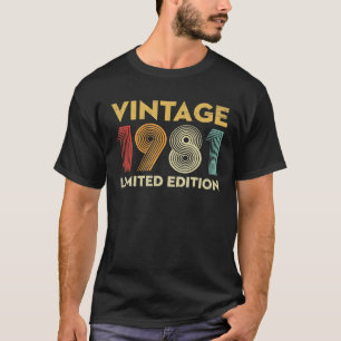 T-shirt Cadeaux de 41 ans Vintage 1981 Edition limitée