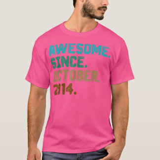 T-shirt Cadeaux De 8 Ans Awesome Depuis Octobre 2014 8th B
