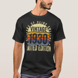 T-shirt Cadeaux de 91 ans Vintage 1930 Edition limitée 91s