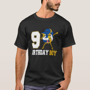 T-shirt Cadeaux de 9 ans Dabbing Volleyball 9e anniversair
