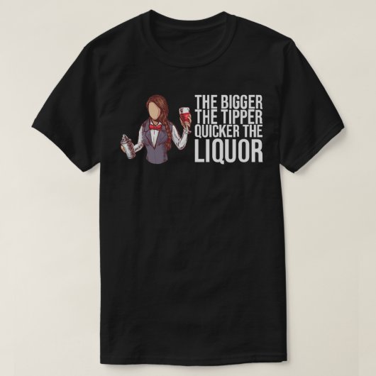 T-shirt Cadeaux de barman pour gardiens de fourneaux et mi (Design devant)