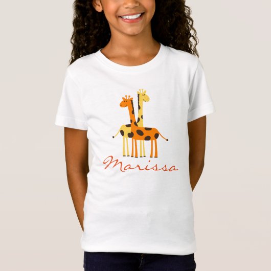 T-Shirt Cadeaux de bébé Giraffe personnalisés (Devant)
