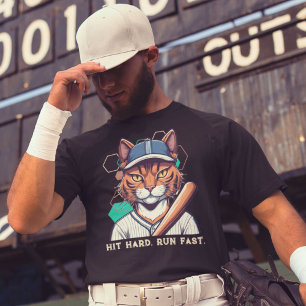 T-shirt Cadeaux de chats cool pour les joueurs de baseball