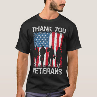 T-shirt Cadeaux de chemise de jour pour vétérans Merci Tsh