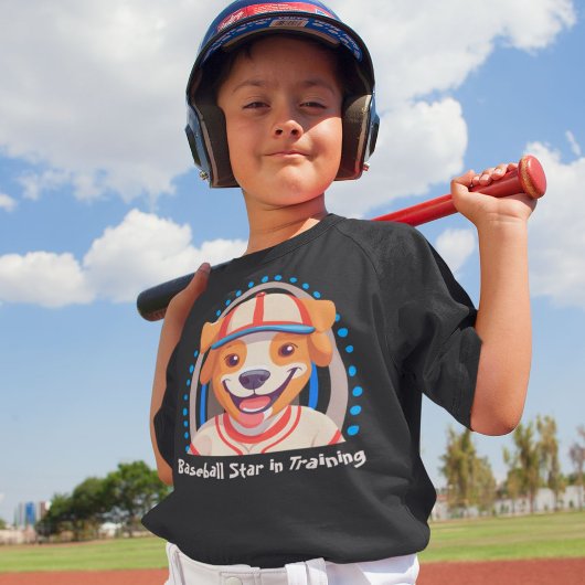 T-shirt Cadeaux de chien mignons pour les joueurs de baseb