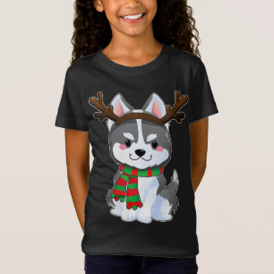 T-Shirt Cadeaux de Chien Sibérie Husky Drôle Noël Noël