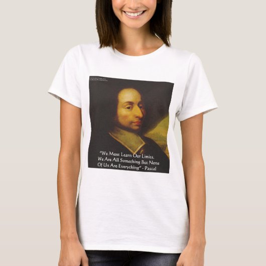T-shirt Cadeaux de citations de sagesse de Pascal "Apprend (Devant)