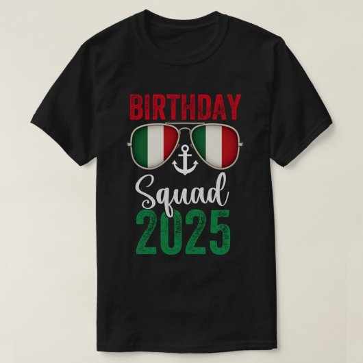T-shirt Cadeaux de croisières d'anniversaire 2025 Équipe d (Design devant)