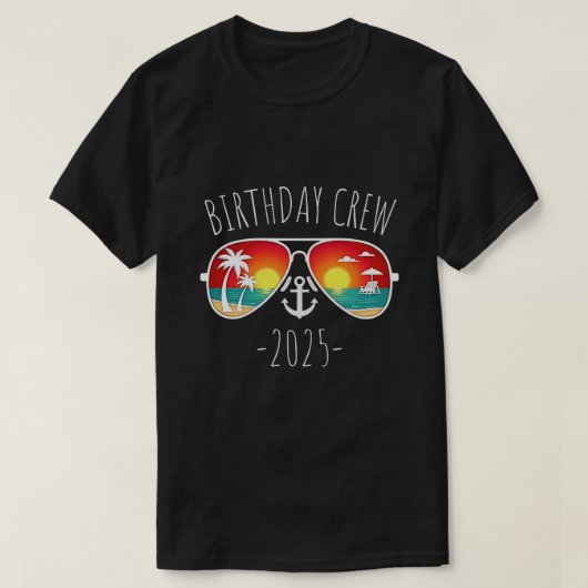T-shirt Cadeaux de croisières d'anniversaire 2025 Équipe d (Design devant)