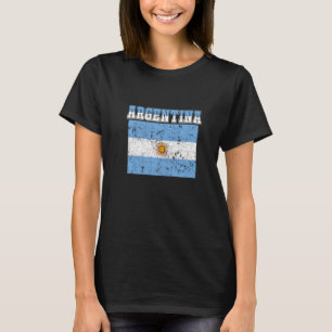 T-shirt Cadeaux de fierté de drapeau argentin vintage pré