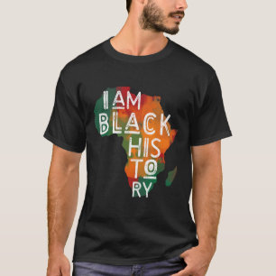 T-shirt Cadeaux de fierté noire Je suis l'histoire noire d