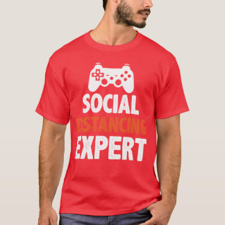 T-shirt Cadeaux de jeu vidéo d'expert de distanciation soc
