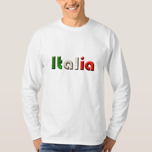T-shirt Cadeaux de logo de l'Italie pour des amants (Devant)
