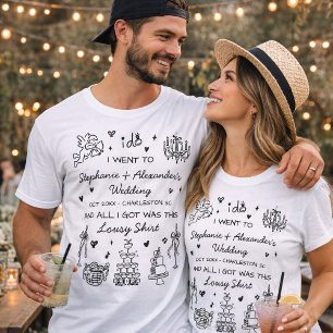 T-shirt Cadeaux de Mariage Personnalisés Drôles Dessinés à