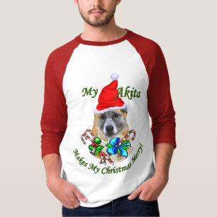 T-shirt Cadeaux de Noël Akita