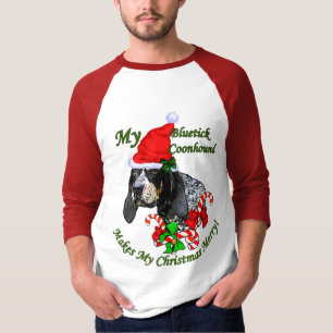 T-shirt Cadeaux de Noël de Coonhound de Bluetick