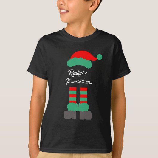 T-shirt Cadeaux de Noël | Drôle Ce n'était pas moi (Devant)