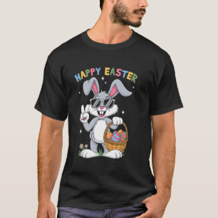 T-shirt Cadeaux de Pâques Lapin Paix Panier de Pâques Tenu