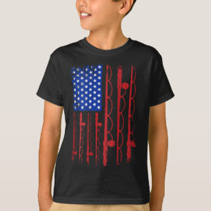 T-shirt Cadeaux de pêche patriotiques Drapeau américain 4
