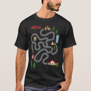 T-shirt Cadeaux de piste pour voitures de course pour papa