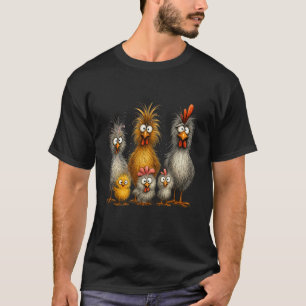 T-shirt Cadeaux de poulet d'art de poulet fou pour homme f