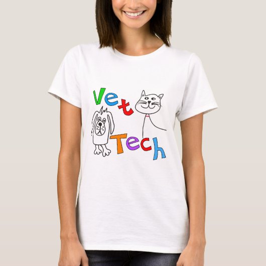 T-shirt Cadeaux de technologie de vétérinaire, technicien (Devant)