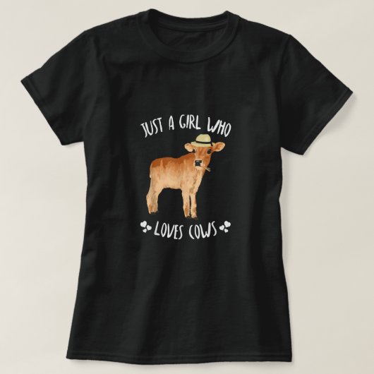 T-shirt Cadeaux De Vache Lover Pour Femmes Mignonnes Juste (Design devant)