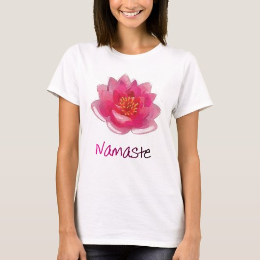 T-shirt Cadeaux de yoga de "Namaste" de fleur de Lotus (Devant)