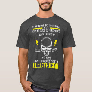 T-shirt Cadeaux d'électricien pour hommes Drôle conception